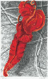 Anturium gigante - Olio, matita su carta