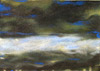 Spiraglio con luna - Pastello su carta